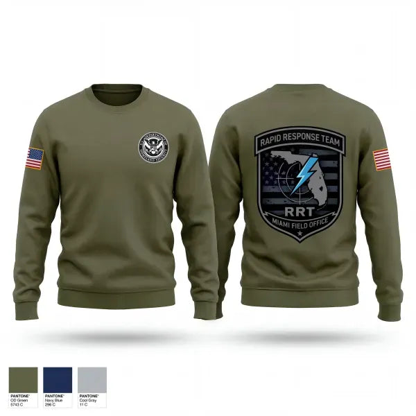 Crew Neck Sweatshirt, Miami RRT, Police, Teamtime, Team time, sublimation, custom sports apparel, team uniforms, spirit wear, spiritwear, sports uniforms, custom shirts, team store, custom team store, fundraiser sports, apparel fundraiser