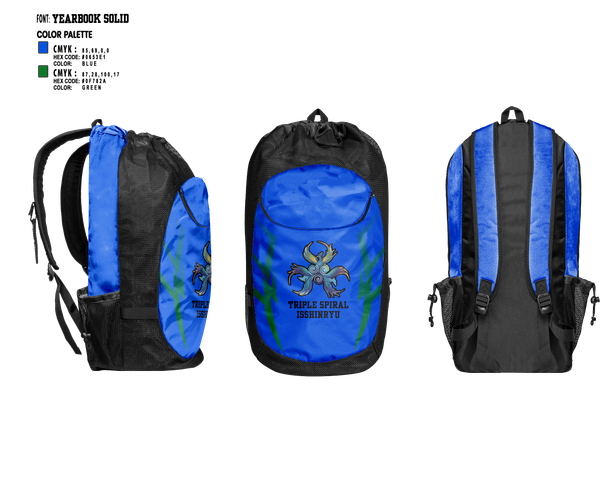 Gear Bag, Triple Spiral Isshinryu Karate, , Teamtime, Team time, sublimation, custom sports apparel, team uniforms, spirit wear, spiritwear, sports uniforms, custom shirts, team store, custom team store, fundraiser sports, apparel fundraiser