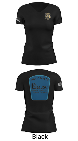 Womens Short Sleeve Vneck Shirt, MUSC POLICE, Police, Teamtime, Team time, sublimation, custom sports apparel, team uniforms, spirit wear, spiritwear, sports uniforms, custom shirts, team store, custom team store, fundraiser sports, apparel fundraiser