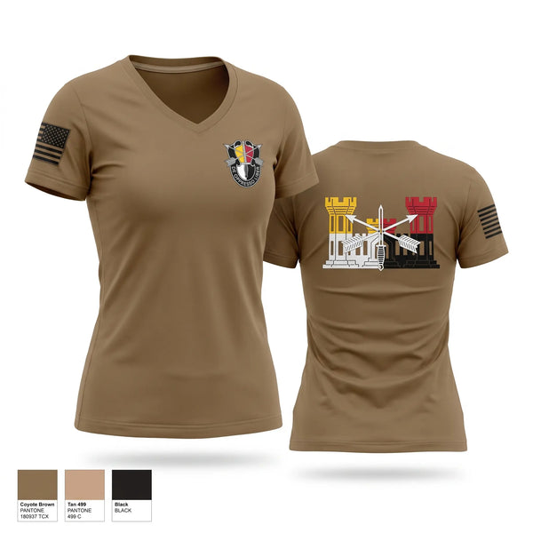 Womens Short Sleeve Vneck Shirt, 3SFG Group Engineers, Army, Teamtime, Team time, sublimation, custom sports apparel, team uniforms, spirit wear, spiritwear, sports uniforms, custom shirts, team store, custom team store, fundraiser sports, apparel fundraiser