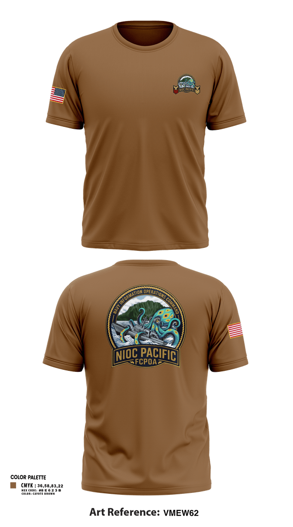 Short Sleeve Performance Shirt, NIOC Pacific FCPOA, Navy, Teamtime, Team time, sublimation, custom sports apparel, team uniforms, spirit wear, spiritwear, sports uniforms, custom shirts, team store, custom team store, fundraiser sports, apparel fundraiser