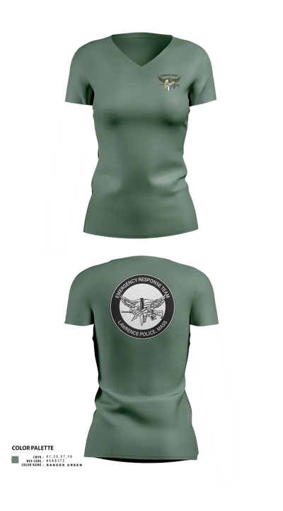 Emergency Response Team (ERT) 72699885 Women's Short Sleeve V-neck Shirt - 30
