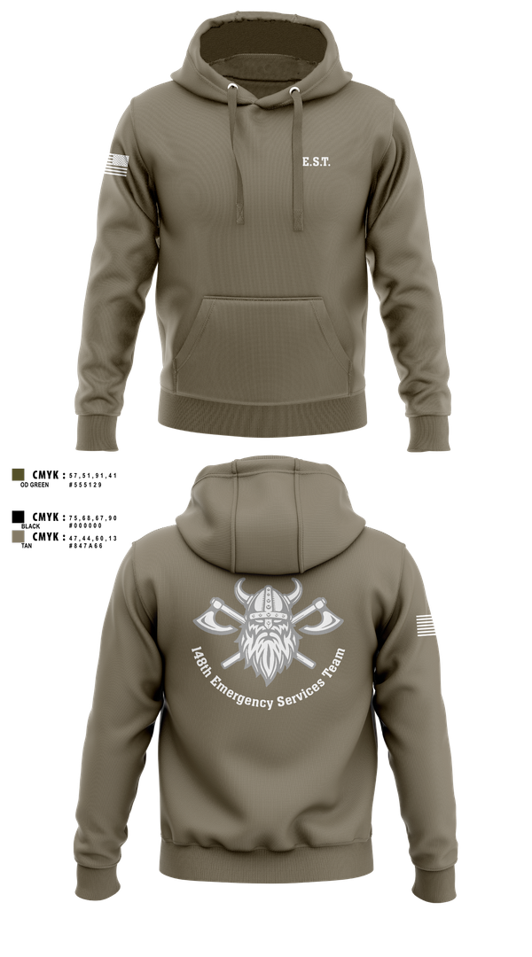 Hoodie, 148th E.S.T., Police, Teamtime, Team time, sublimation, custom sports apparel, team uniforms, spirit wear, spiritwear, sports uniforms, custom shirts, team store, custom team store, fundraiser sports, apparel fundraiser