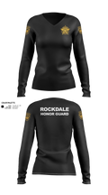 Rockdale County SO Honor Guard Women's Long Sleeve V-neck Shirt - 21