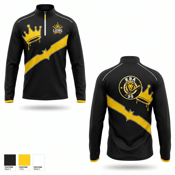 Quarter Zip Jacket, KBALIONS, Baseball, Teamtime, Team time, sublimation, custom sports apparel, team uniforms, spirit wear, spiritwear, sports uniforms, custom shirts, team store, custom team store, fundraiser sports, apparel fundraiser