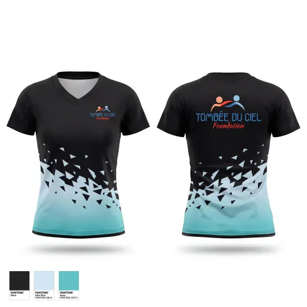 Womens Short Sleeve Vneck Shirt, TOMBÉE DU CIEL, Baseball, Teamtime, Team time, sublimation, custom sports apparel, team uniforms, spirit wear, spiritwear, sports uniforms, custom shirts, team store, custom team store, fundraiser sports, apparel fundraiser