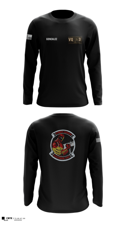 VQ-3 DET TRVS 52792969 Long Sleeve Performance Shirt - 1