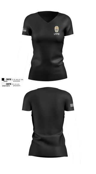 Womens Short Sleeve Vneck Shirt, Lone Tree Police Department, Police, Teamtime, Team time, sublimation, custom sports apparel, team uniforms, spirit wear, spiritwear, sports uniforms, custom shirts, team store, custom team store, fundraiser sports, apparel fundraiser