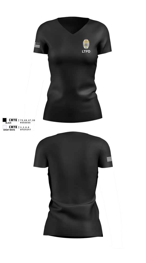 Womens Short Sleeve Vneck Shirt, Lone Tree Police Department, Police, Teamtime, Team time, sublimation, custom sports apparel, team uniforms, spirit wear, spiritwear, sports uniforms, custom shirts, team store, custom team store, fundraiser sports, apparel fundraiser
