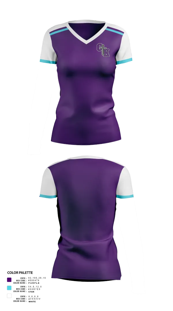 Womens Short Sleeve Vneck Shirt, Columbia Knights Football, , Teamtime, Team time, sublimation, custom sports apparel, team uniforms, spirit wear, spiritwear, sports uniforms, custom shirts, team store, custom team store, fundraiser sports, apparel fundraiser