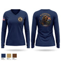 NYPD ESU BLOODHOUND Women's Long Sleeve V-neck Shirt - 1