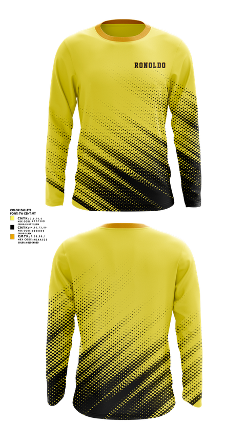 Long Sleeve Performance Shirt, RonOLDdo, Men's Soccer, Teamtime, Team time, sublimation, custom sports apparel, team uniforms, spirit wear, spiritwear, sports uniforms, custom shirts, team store, custom team store, fundraiser sports, apparel fundraiser