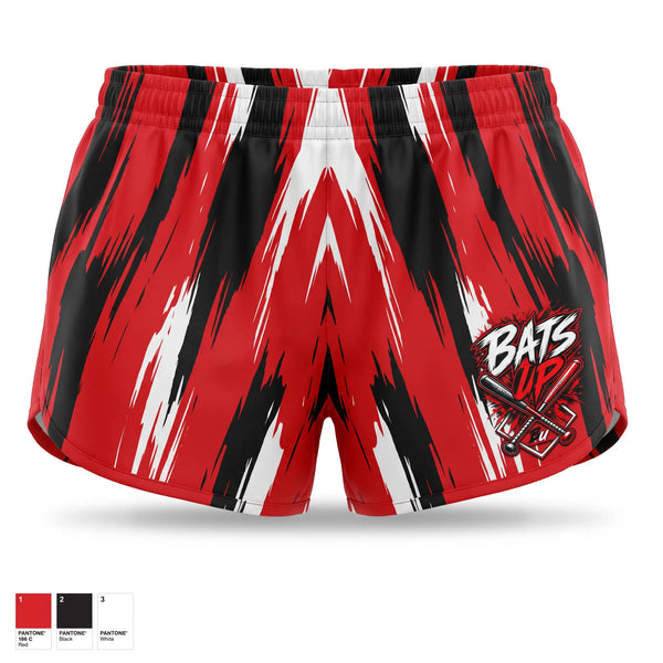 Womens Shorts, BATS UP, Softball, Teamtime, Team time, sublimation, custom sports apparel, team uniforms, spirit wear, spiritwear, sports uniforms, custom shirts, team store, custom team store, fundraiser sports, apparel fundraiser