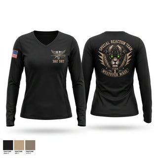 Womens Long Sleeve Vneck Shirt, 382 Special Reaction Team, Army, Teamtime, Team time, sublimation, custom sports apparel, team uniforms, spirit wear, spiritwear, sports uniforms, custom shirts, team store, custom team store, fundraiser sports, apparel fundraiser