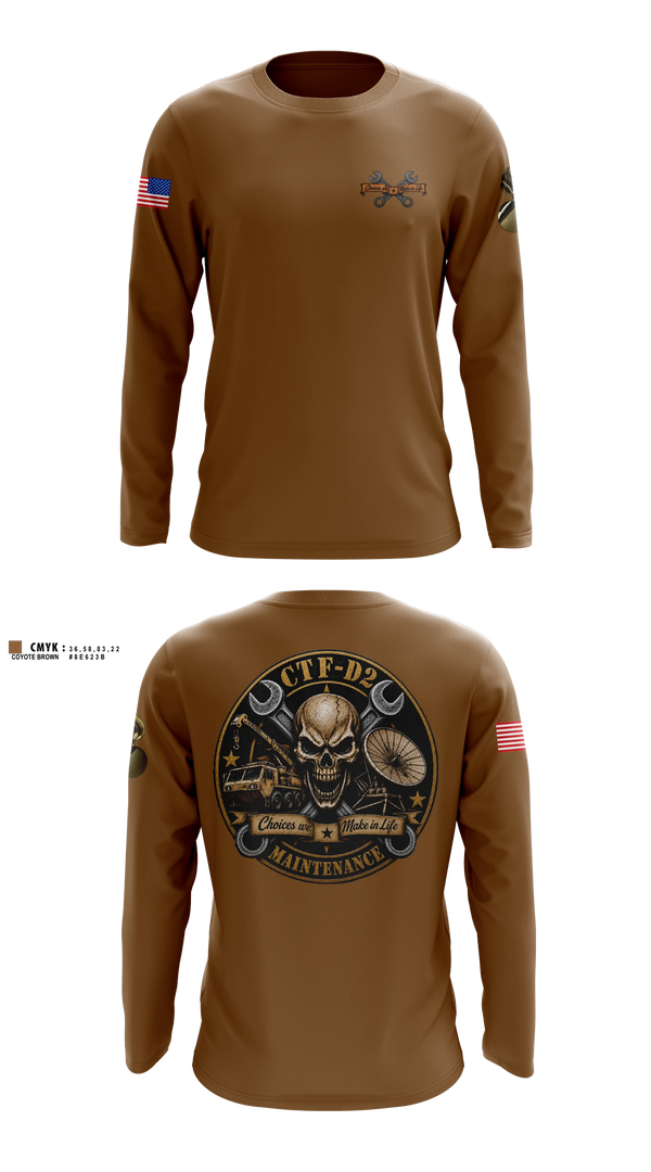 Long Sleeve Performance Shirt, CTF D-2, Army, Teamtime, Team time, sublimation, custom sports apparel, team uniforms, spirit wear, spiritwear, sports uniforms, custom shirts, team store, custom team store, fundraiser sports, apparel fundraiser
