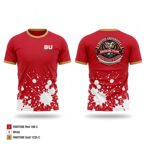 Old School Cotton Feel Shirt, BU Questrom Drinking Team, , Teamtime, Team time, sublimation, custom sports apparel, team uniforms, spirit wear, spiritwear, sports uniforms, custom shirts, team store, custom team store, fundraiser sports, apparel fundraiser