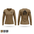 WILDCAT BATTALION Women's Long Sleeve V-neck Shirt - 1