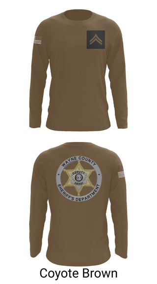Long Sleeve Performance Shirt, Wayne County Sheriff’s Department, Police, Teamtime, Team time, sublimation, custom sports apparel, team uniforms, spirit wear, spiritwear, sports uniforms, custom shirts, team store, custom team store, fundraiser sports, apparel fundraiser