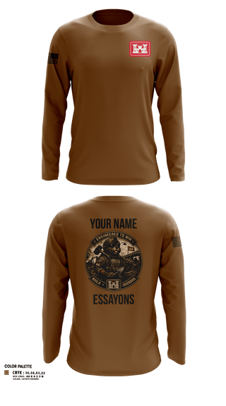Long Sleeve Performance Shirt, 279 EN DET, Army, Teamtime, Team time, sublimation, custom sports apparel, team uniforms, spirit wear, spiritwear, sports uniforms, custom shirts, team store, custom team store, fundraiser sports, apparel fundraiser