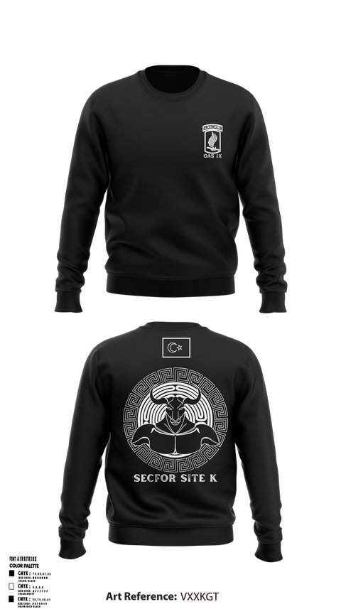 Crew Neck Sweatshirt, 173RD SECFOR OAS IX, Army, Teamtime, Team time, sublimation, custom sports apparel, team uniforms, spirit wear, spiritwear, sports uniforms, custom shirts, team store, custom team store, fundraiser sports, apparel fundraiser