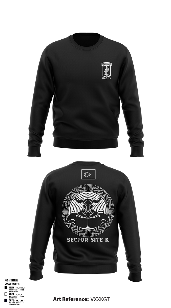 Crew Neck Sweatshirt, 173RD SECFOR OAS IX, Army, Teamtime, Team time, sublimation, custom sports apparel, team uniforms, spirit wear, spiritwear, sports uniforms, custom shirts, team store, custom team store, fundraiser sports, apparel fundraiser