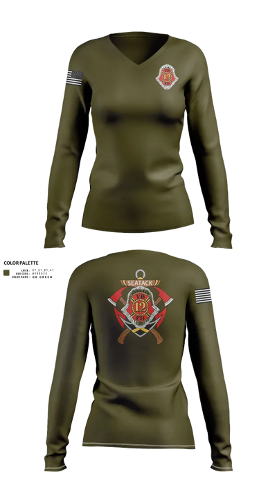 Company 12 42444704 Women's Long Sleeve V-neck Shirt - 23