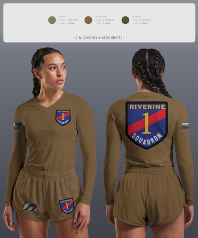Riverine Squadron One 81663688 Women's Long Sleeve V-neck Shirt - 2