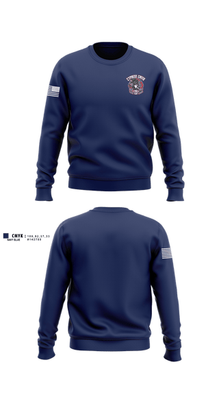 Crew Neck Sweatshirt, Cy Creek Fire 23, Fire Department, Teamtime, Team time, sublimation, custom sports apparel, team uniforms, spirit wear, spiritwear, sports uniforms, custom shirts, team store, custom team store, fundraiser sports, apparel fundraiser