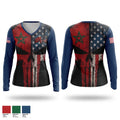 U.S.A.R MARSHEL Women's Long Sleeve V-neck Shirt - 1