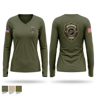 Womens Long Sleeve Vneck Shirt, WVDCR Special Operations, Police, Teamtime, Team time, sublimation, custom sports apparel, team uniforms, spirit wear, spiritwear, sports uniforms, custom shirts, team store, custom team store, fundraiser sports, apparel fundraiser