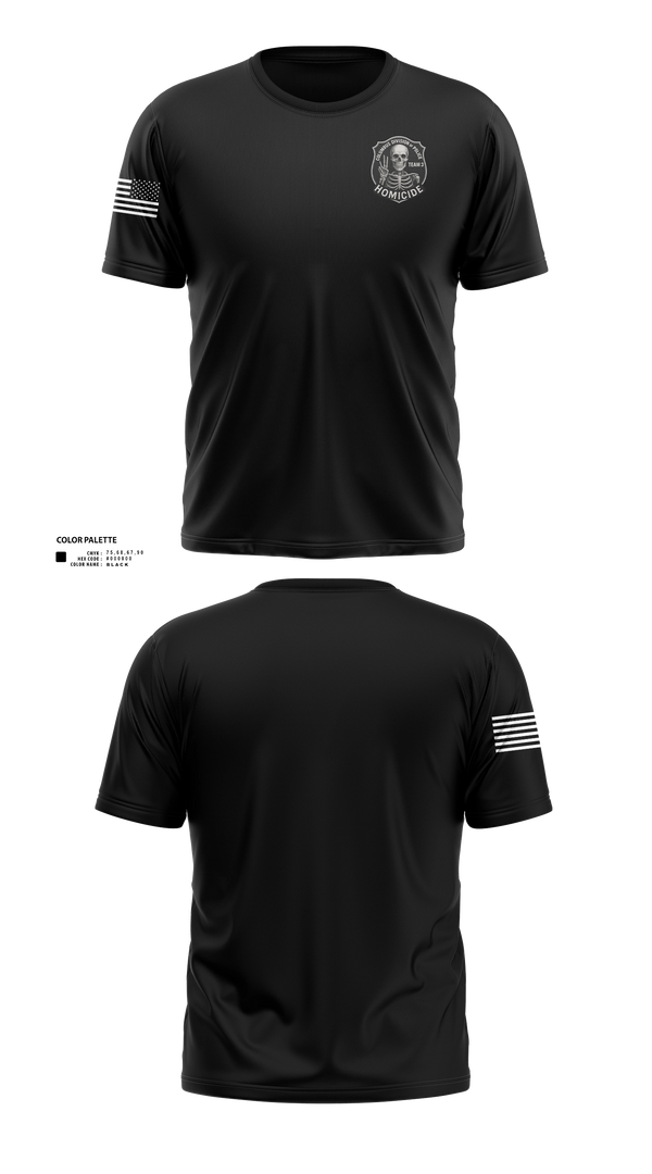 Short Sleeve Performance Shirt, Homicide Team 3, Police, Teamtime, Team time, sublimation, custom sports apparel, team uniforms, spirit wear, spiritwear, sports uniforms, custom shirts, team store, custom team store, fundraiser sports, apparel fundraiser