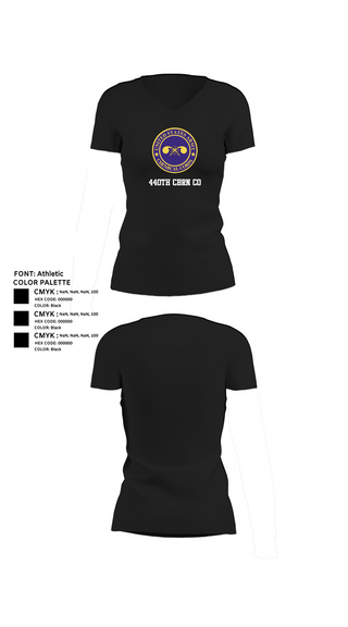 Womens Short Sleeve Vneck Shirt, 440th CBRN CO, , Teamtime, Team time, sublimation, custom sports apparel, team uniforms, spirit wear, spiritwear, sports uniforms, custom shirts, team store, custom team store, fundraiser sports, apparel fundraiser