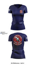 Charleston Fire Dept Dive Team 94862858 Women's Short Sleeve V-neck Shirt - 4