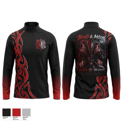 Cu blood&moon Quarter Zip Jacket - 1
