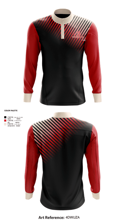 Turner Middle School 627017 Quarter Zip Jacket - 1