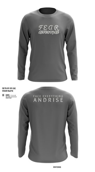 Long Sleeve Performance Shirt, FearLifestyle, , Teamtime, Team time, sublimation, custom sports apparel, team uniforms, spirit wear, spiritwear, sports uniforms, custom shirts, team store, custom team store, fundraiser sports, apparel fundraiser