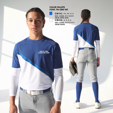 Long Sleeve Performance Shirt, West St John Elementary Rams, Softball, Teamtime, Team time, sublimation, custom sports apparel, team uniforms, spirit wear, spiritwear, sports uniforms, custom shirts, team store, custom team store, fundraiser sports, apparel fundraiser