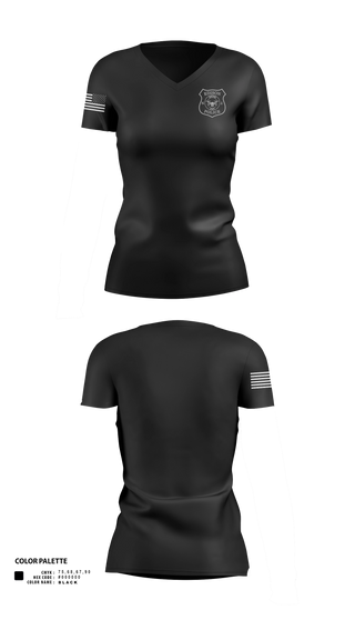 Womens Short Sleeve Vneck Shirt, CSU, Police, Teamtime, Team time, sublimation, custom sports apparel, team uniforms, spirit wear, spiritwear, sports uniforms, custom shirts, team store, custom team store, fundraiser sports, apparel fundraiser