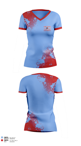 Womens Short Sleeve Vneck Shirt, Bon Homme Cavaliers Cross Country, Cross Country, Teamtime, Team time, sublimation, custom sports apparel, team uniforms, spirit wear, spiritwear, sports uniforms, custom shirts, team store, custom team store, fundraiser sports, apparel fundraiser