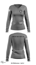 1SOPS 45824564 Women's Long Sleeve V-neck Shirt - 101