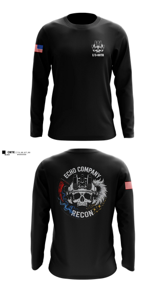 Long Sleeve Performance Shirt, ECHO COMPANY, 3-60TH IN, Army, Teamtime, Team time, sublimation, custom sports apparel, team uniforms, spirit wear, spiritwear, sports uniforms, custom shirts, team store, custom team store, fundraiser sports, apparel fundraiser