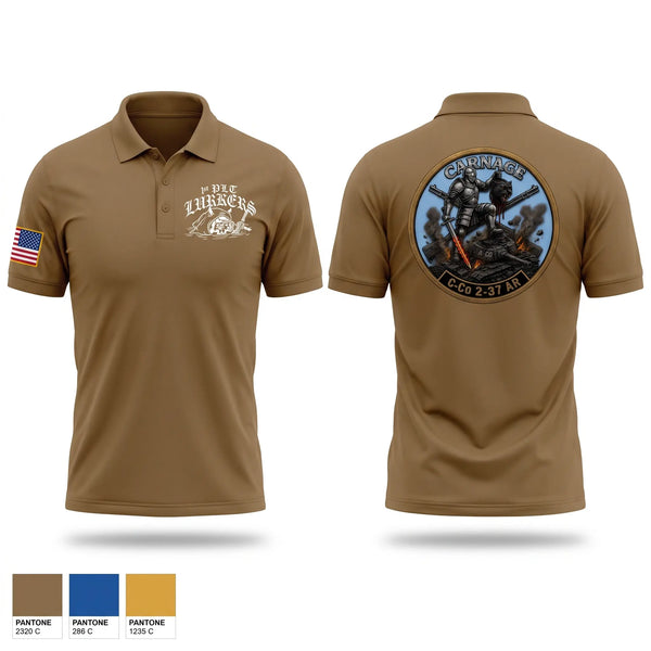 Short Sleeve Performance Polo, Lurkers, Army, Teamtime, Team time, sublimation, custom sports apparel, team uniforms, spirit wear, spiritwear, sports uniforms, custom shirts, team store, custom team store, fundraiser sports, apparel fundraiser