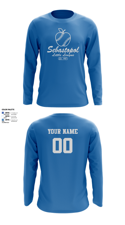 Sebastopol Little League 29313741 Long Sleeve Performance Shirt 7