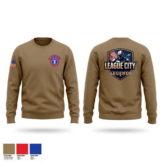 Crew Neck Sweatshirt, LEAGUE CITY RECRUITING, Army, Teamtime, Team time, sublimation, custom sports apparel, team uniforms, spirit wear, spiritwear, sports uniforms, custom shirts, team store, custom team store, fundraiser sports, apparel fundraiser