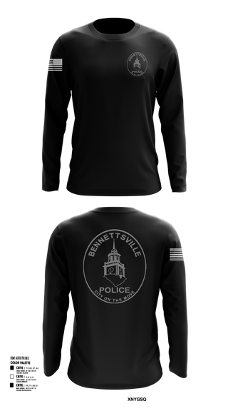 Long Sleeve Performance Shirt, Bennettsville Police, Police, Teamtime, Team time, sublimation, custom sports apparel, team uniforms, spirit wear, spiritwear, sports uniforms, custom shirts, team store, custom team store, fundraiser sports, apparel fundraiser