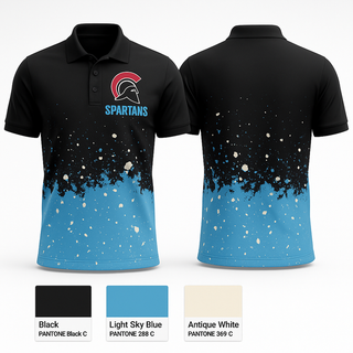 Short Sleeve Performance Polo, Spartans, Men's Basketball, Teamtime, Team time, sublimation, custom sports apparel, team uniforms, spirit wear, spiritwear, sports uniforms, custom shirts, team store, custom team store, fundraiser sports, apparel fundraiser