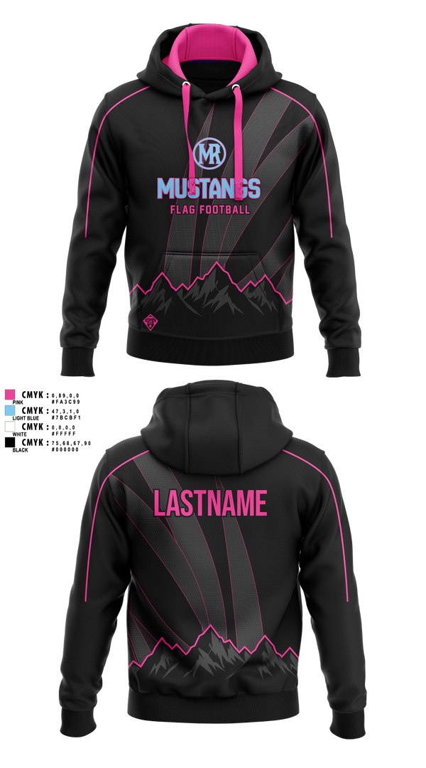 Hoodie, Mountain Range HS Flag Football, Women's Soccer, Teamtime, Team time, sublimation, custom sports apparel, team uniforms, spirit wear, spiritwear, sports uniforms, custom shirts, team store, custom team store, fundraiser sports, apparel fundraiser