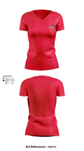 Red Springs Red Devils 1558638 Women's Short Sleeve V-neck Shirt - 6