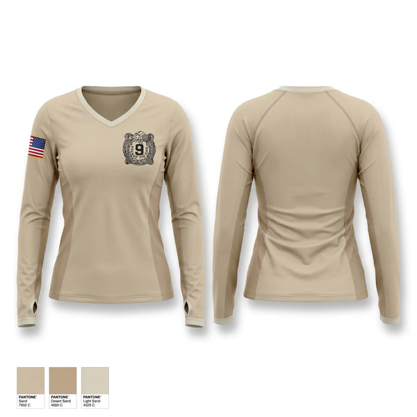Womens Long Sleeve Vneck Shirt, 4th Battalion 9th Infantry Regiment, Army, Teamtime, Team time, sublimation, custom sports apparel, team uniforms, spirit wear, spiritwear, sports uniforms, custom shirts, team store, custom team store, fundraiser sports, apparel fundraiser