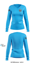 Blue Tide Battalion 71276449 Women's Long Sleeve V-neck Shirt - 102